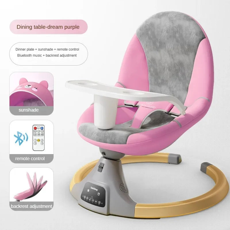 Baby Rocking Chair Baby Soothing Chair Multifunctional Electric Baby Cradle Newborn Sleeping Cradle Electric Baby Swing
