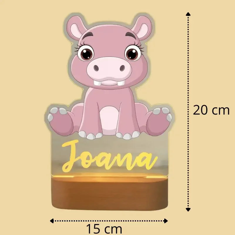 Veilleuse bébé™ | Hippopotame Personnalisée™