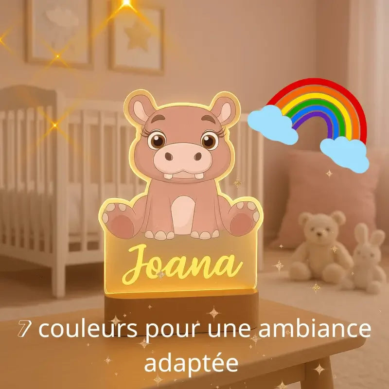 Veilleuse bébé™ | Hippopotame Personnalisée™
