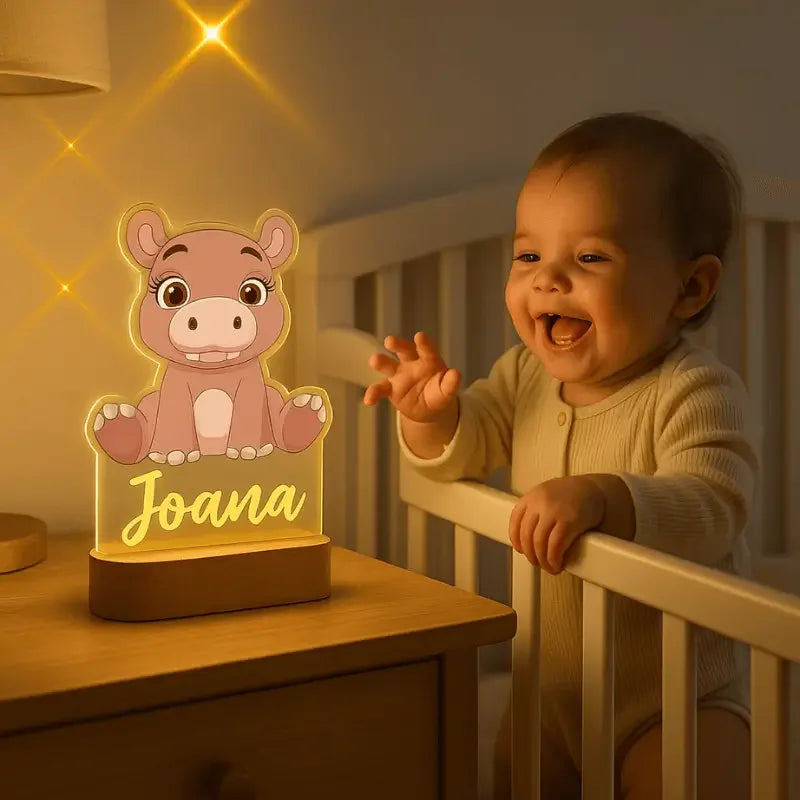 Veilleuse bébé™ | Hippopotame Personnalisée™