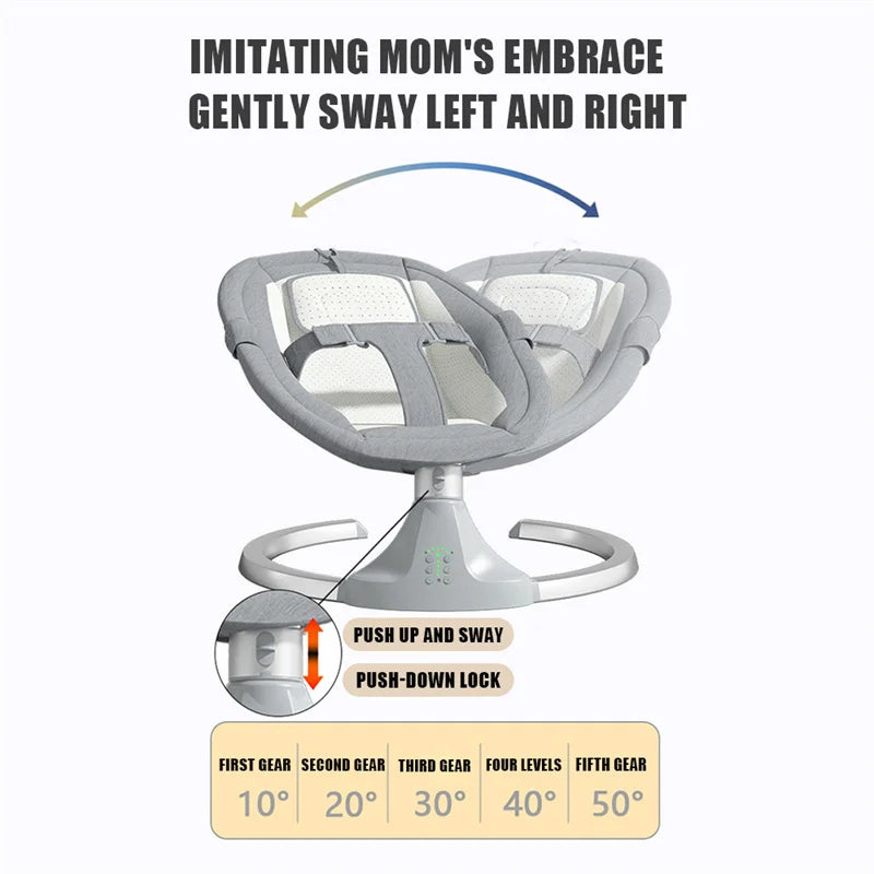 Baby Electric Rocking Chair Cradles Coax Baby Luxury Electric Swing Shaker reliner Comfort flesh 0-3 Years Old Baby Bed