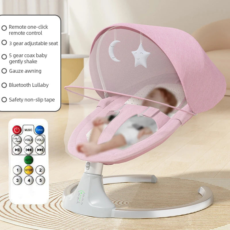 Baby Electric Rocking Chair Cradles Coax Baby Luxury Electric Swing Shaker reliner Comfort flesh 0-3 Years Old Baby Bed