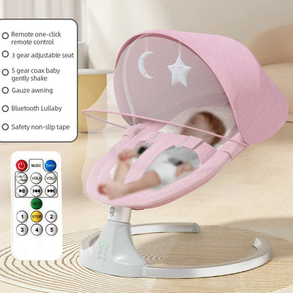 Baby Electric Rocking Chair Cradles Coax Baby Luxury Electric Swing Shaker reliner Comfort flesh 0-3 Years Old Baby Bed