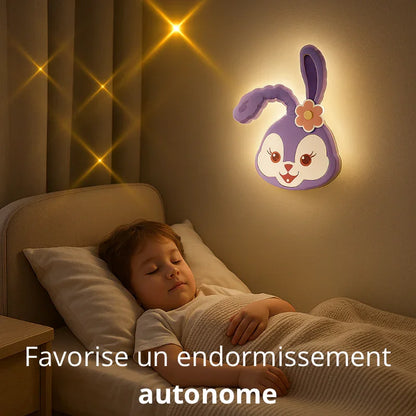 Veilleuse bébé™ | Mural Purple Rabbit™