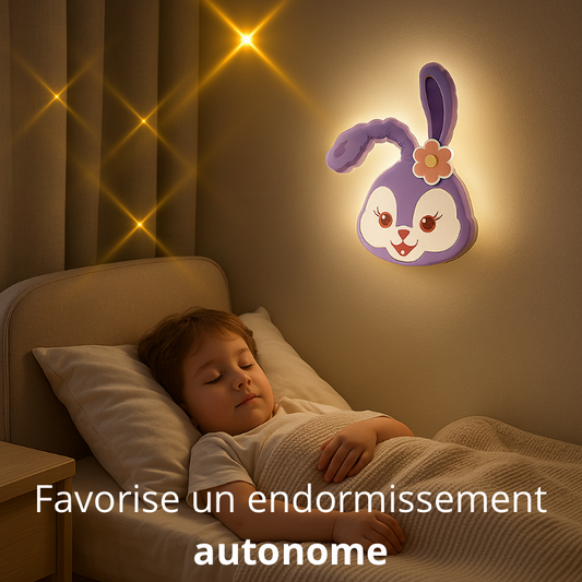 Veilleuse bébé™ | Mural Purple Rabbit™
