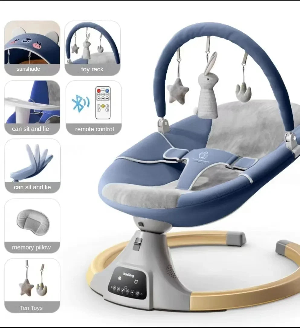 Baby Rocking Chair Baby Soothing Chair Multifunctional Electric Baby Cradle Newborn Sleeping Cradle Electric Baby Swing