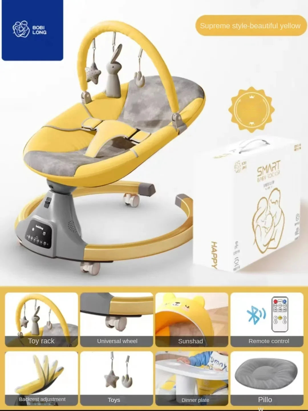 Baby Rocking Chair Baby Soothing Chair Multifunctional Electric Baby Cradle Newborn Sleeping Cradle Electric Baby Swing