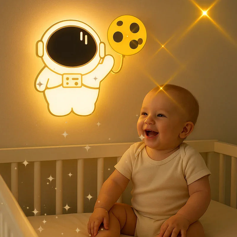 Veilleuse bébé™ | Mural Pink Astronaut™