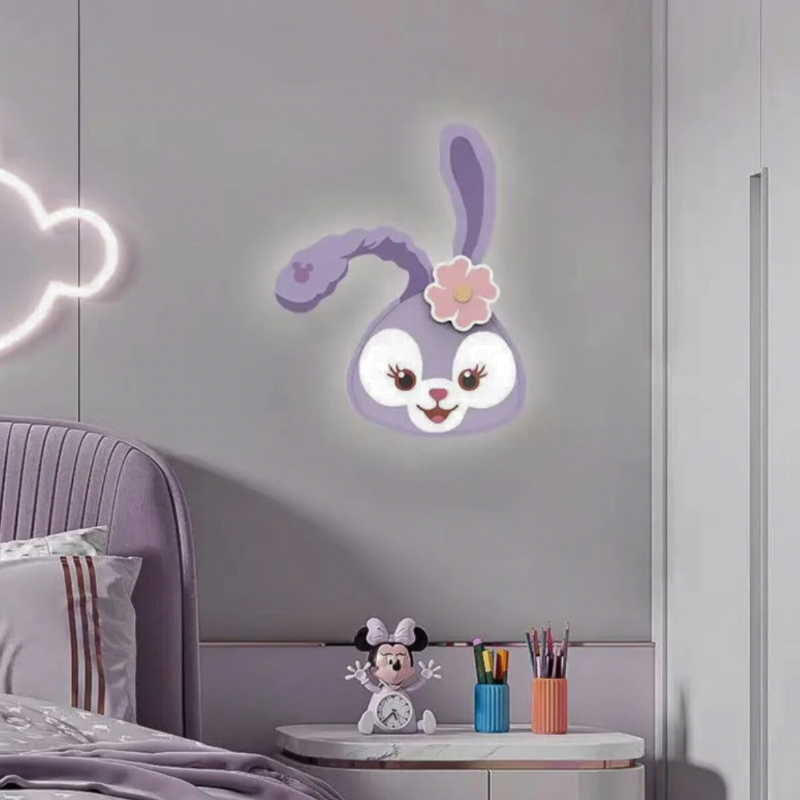 Veilleuse bébé™ | Mural Purple Rabbit™