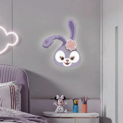 Veilleuse bébé™ | Mural Purple Rabbit™