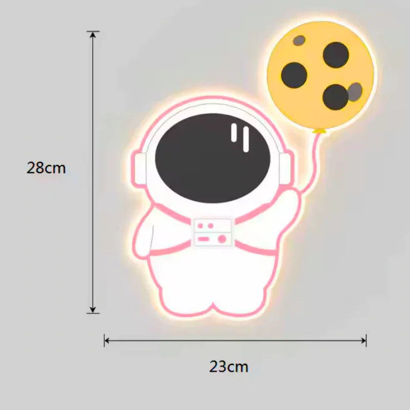 Veilleuse bébé™ | Mural Pink Astronaut™