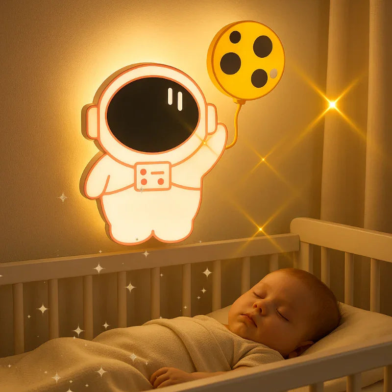 Veilleuse bébé™ | Mural Pink Astronaut™
