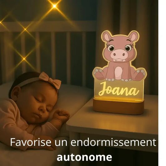 Veilleuse bébé™ | Hippopotame Personnalisée™